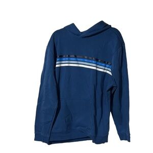 GAP Men’s Hoodie Blue Striped Size XXL
